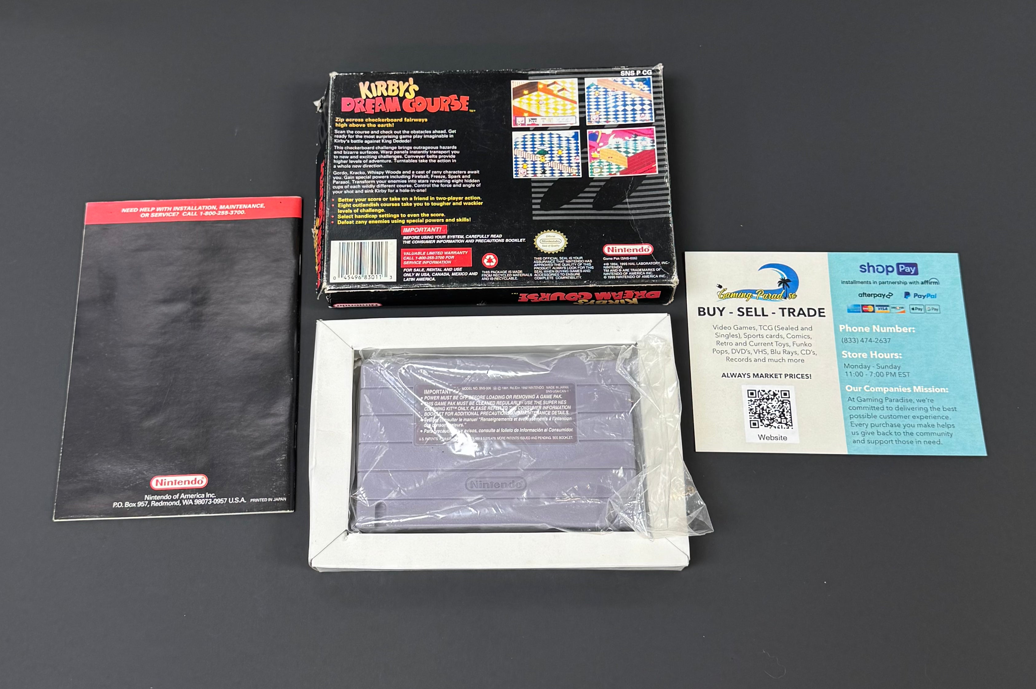 Kirby’s Dream Course Super Nintendo CL 01