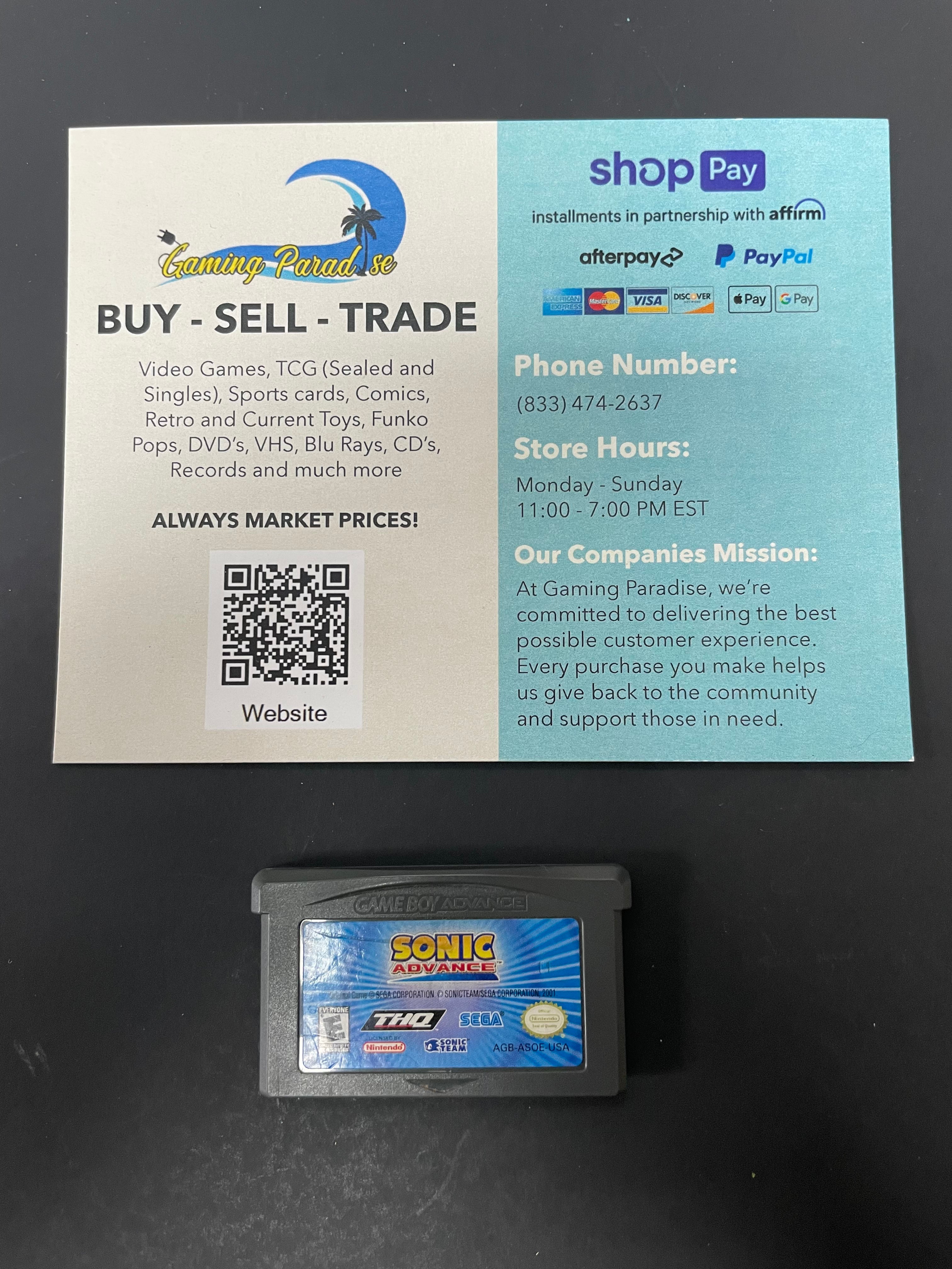 Sonic Adventure GameBoy Advance CL 01