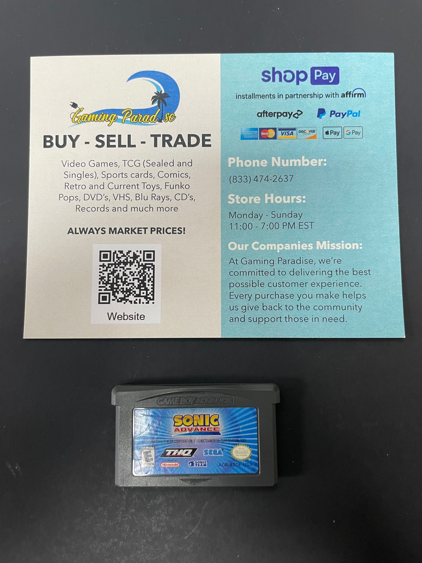 Sonic Adventure GameBoy Advance CL 01