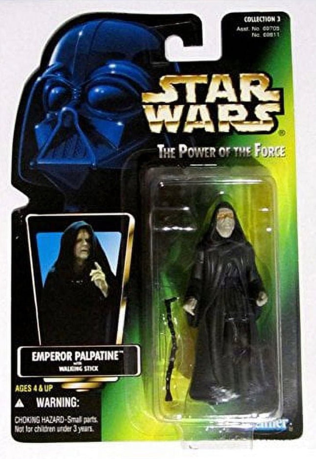 1996 Star Wars Power of the Force Emperor Palpitine With Walking Stick - Toys And Collectibles