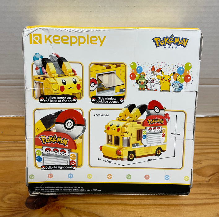 Pokémon QMAN Keeppley Pikachu Poké Ball Car Blocks Set (Damaged Box) - New