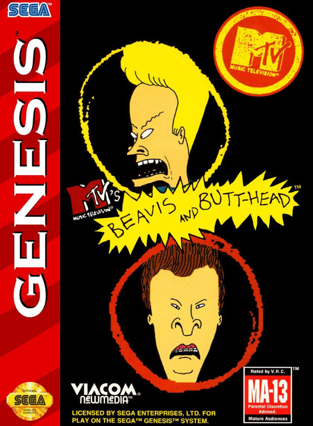 Beavis And Butthead - Box And Cary Only  - Sega Genesis