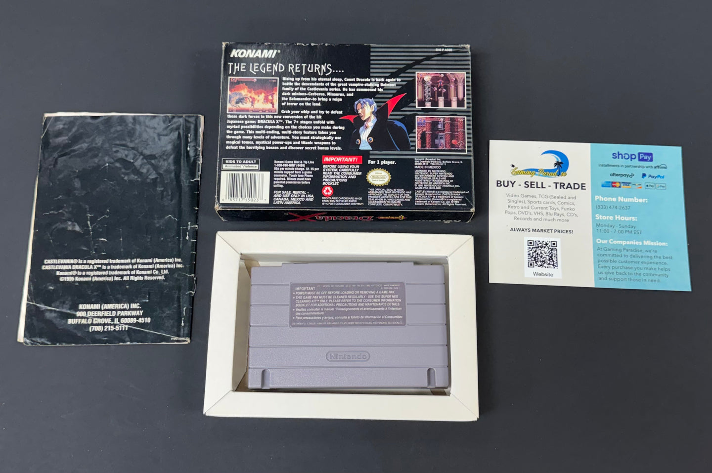 Castlevania Dracula X Super Nintendo CL 01