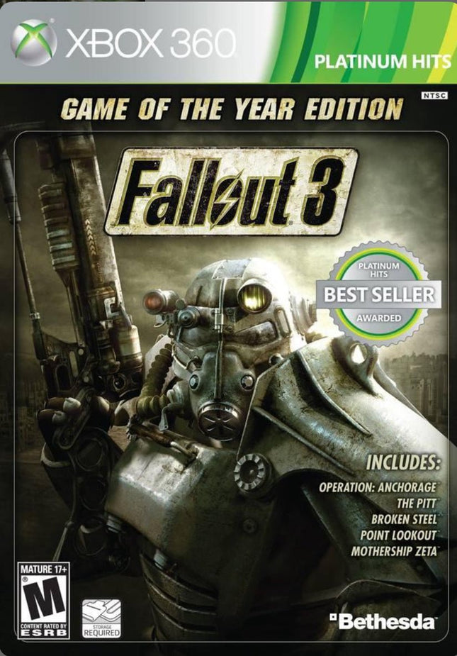 Fallout 3 (Game Of The Year Platinum Hits) - Complete In Box - Xbox 360