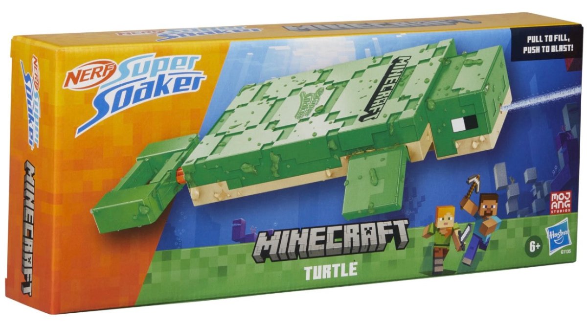 NERF Super Soaker Minecraft Turtle Water Blaster (2025) (New)