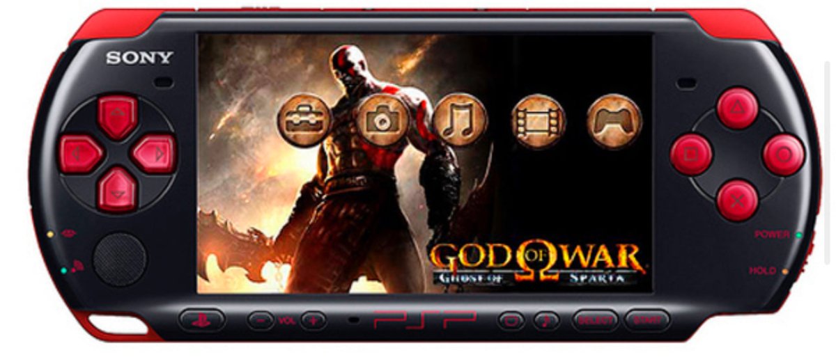 Sony PSP 3000 Black/Red God Of War: Ghost Of Sparta Version (PreOwned) - Console