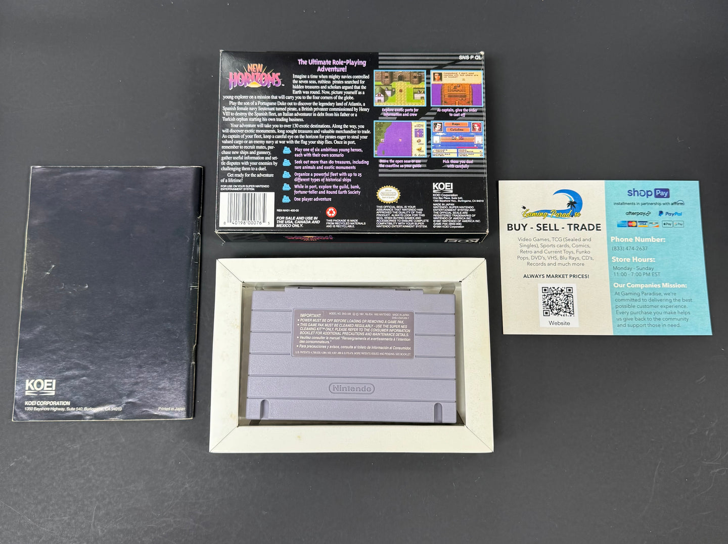 Uncharted Waters New Horizons Super Nintendo CL 01