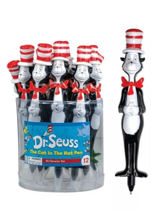 Dr.Seuss The Cat In The Hat Pen Over-Sized Large Plastic 8" - New