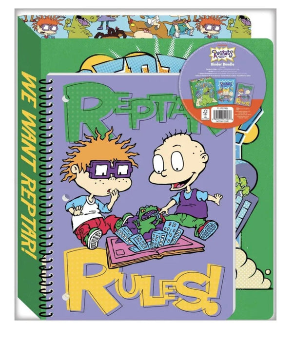 Nickelodeon Rugrats Stationery Bundle 3-Ring Binder Folder Notebook Composition - Office & School Supplies