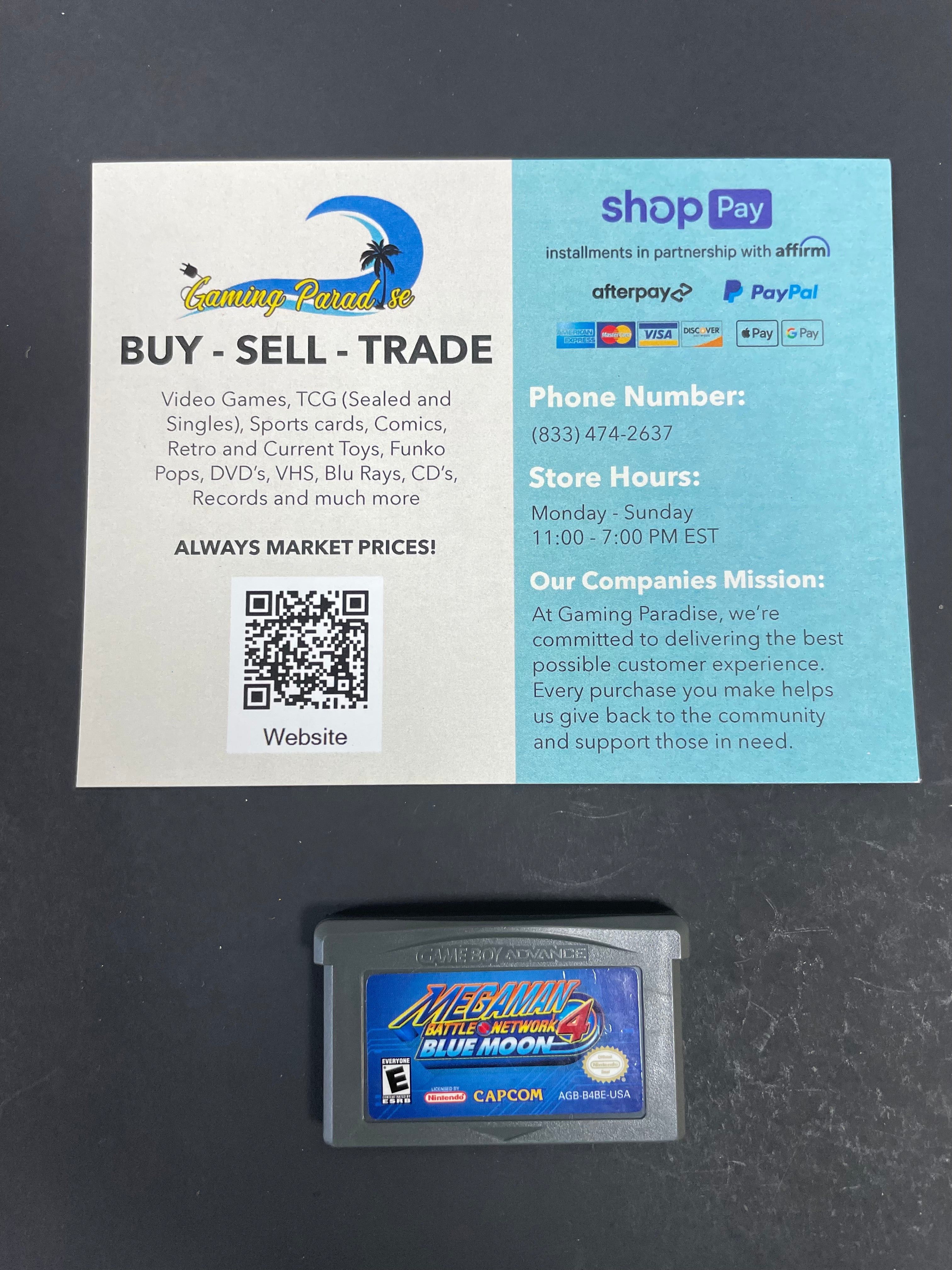 Mega Man Battle Network 4: Blue Moon GameBoy Advance CL 01