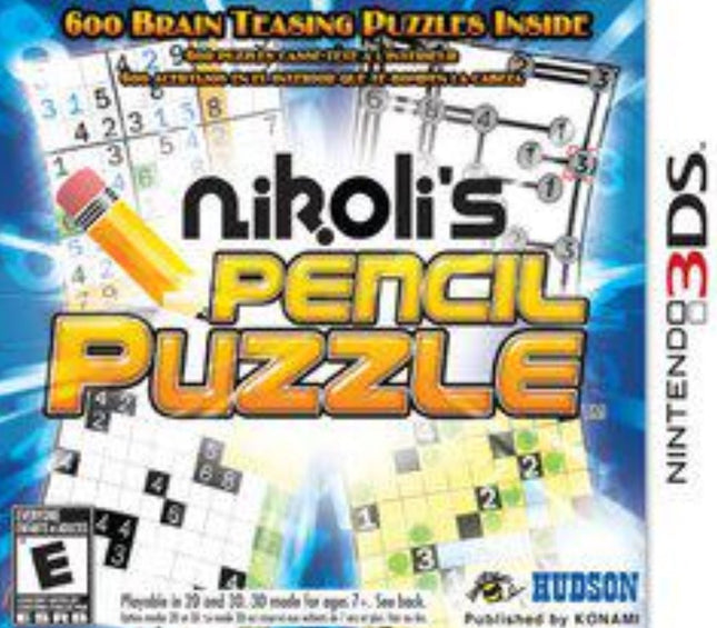 Nikolis Pencil Puzzle - Cart Only - Nintendo 3DS