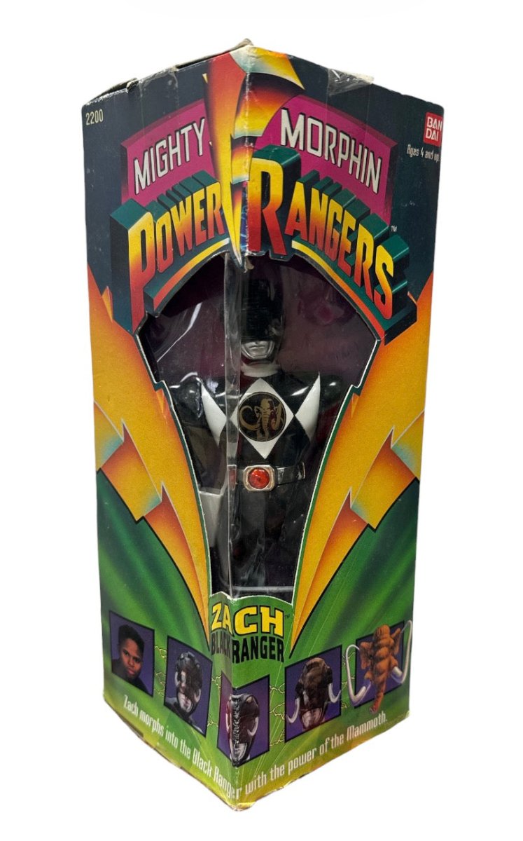 Mighty Morphin Power Rangers Zach Black Ranger (1993) (Damaged) (New)
