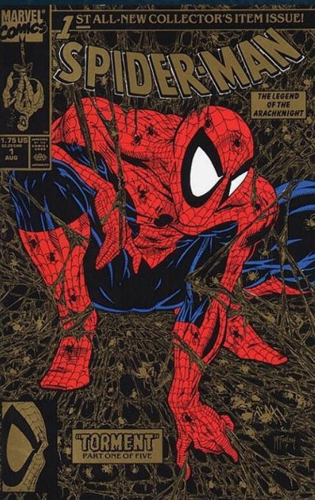 Spider-Man #1 Direct - Second Printing - Gold Edition (1990) NM+ 9.6 - Comic