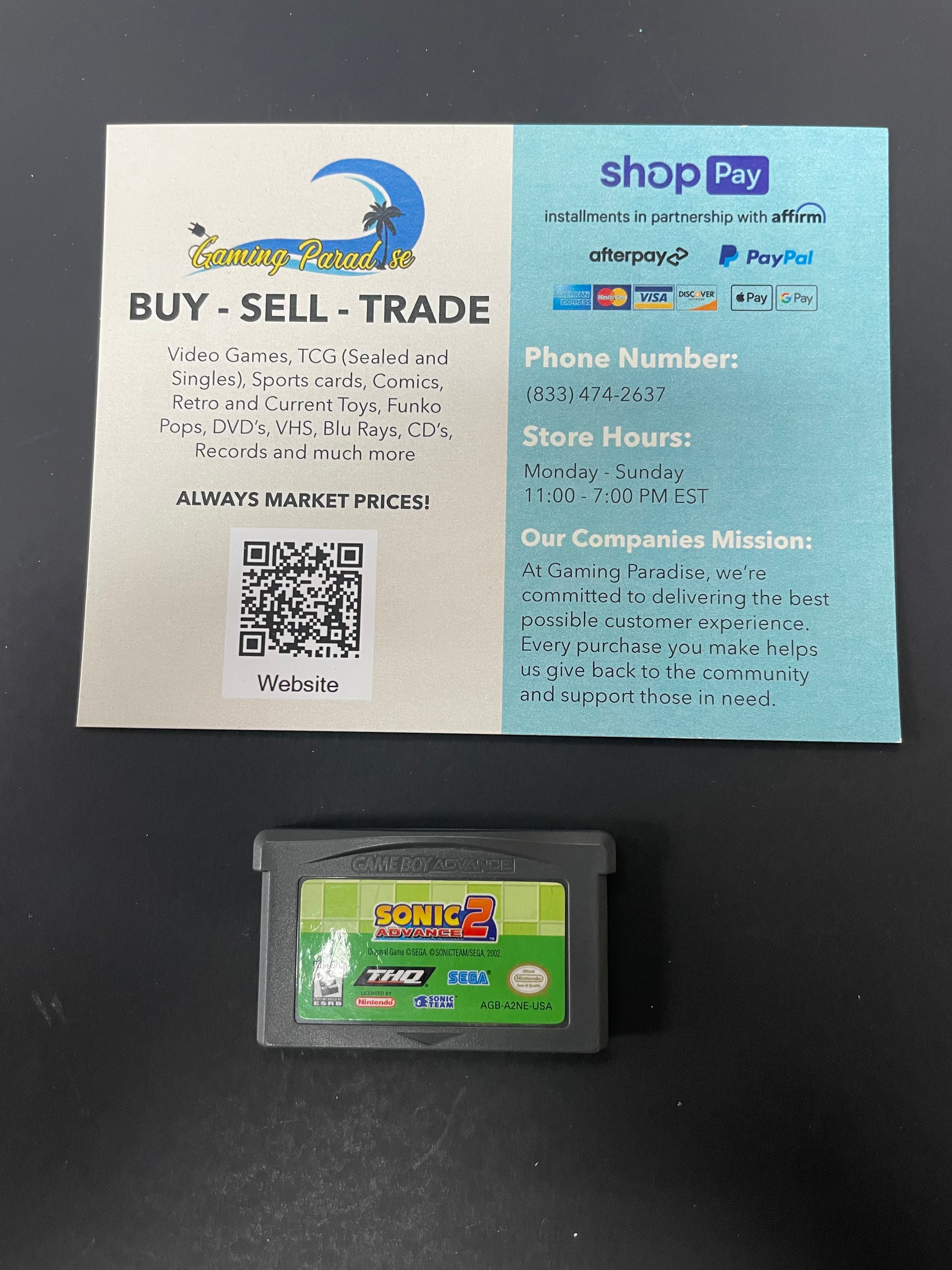 Sonic Adventure 2 GameBoy Advance CL 01
