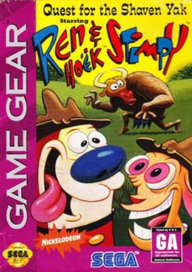 Ren And Stimpy Quest For The Shaven Yak - Cart Only - Sega Game Gear