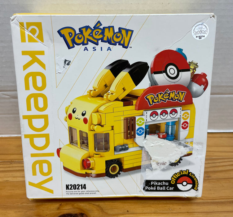 Pokémon QMAN Keeppley Pikachu Poké Ball Car Blocks Set (Damaged Box) - New