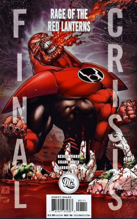 Final Crisis: Rage of the Red Lanterns Variant Cover (2008) NM 9.8  - Comic