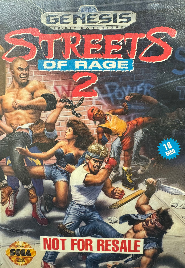 Streets Of Rage 2 (Not For Resale) - Complete In Box - Sega Genesis