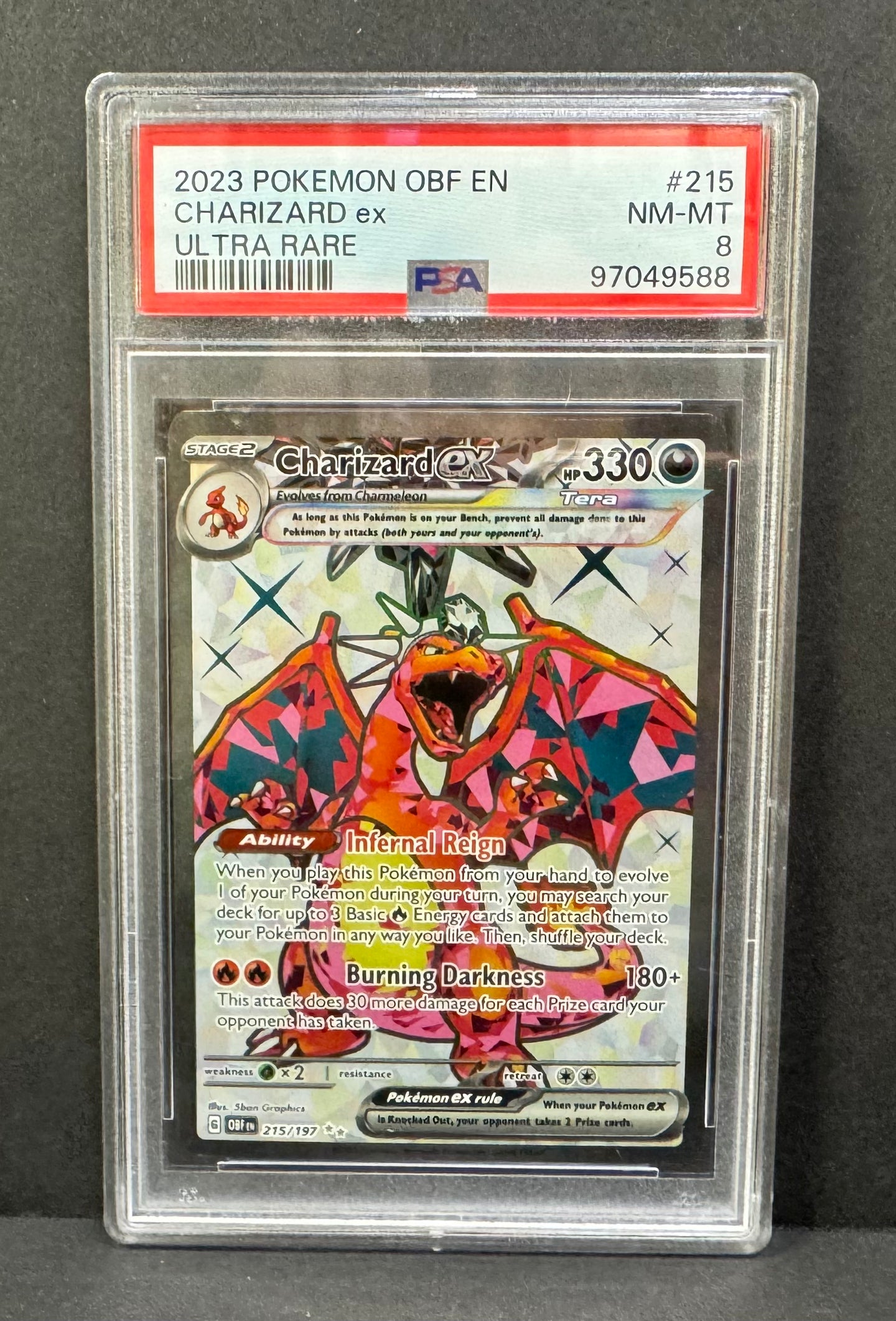 Charizard EX 215/197 (PSA GRADE 8)