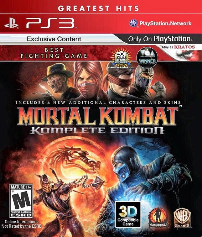 Motal Kombat Komplete Edition ( Greatest Hits ) - Complete In Box - PlayStation 3