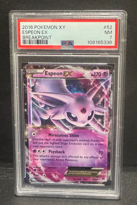 Espeon EX 52/122 - XY Breakpoint - PSA Grade 7
