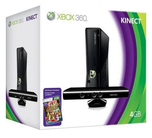 Xbox 360 Slim Console 4GB Kinect Bundle - Complete In Box - Preowned - Xbox 360