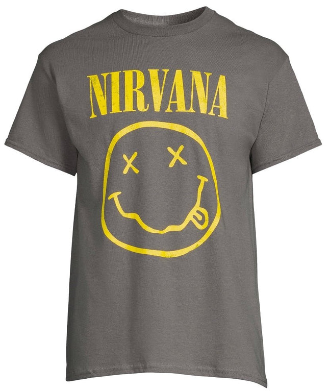 Nirvana Smiley Logo Band Graphic Tee - Short Sleeve