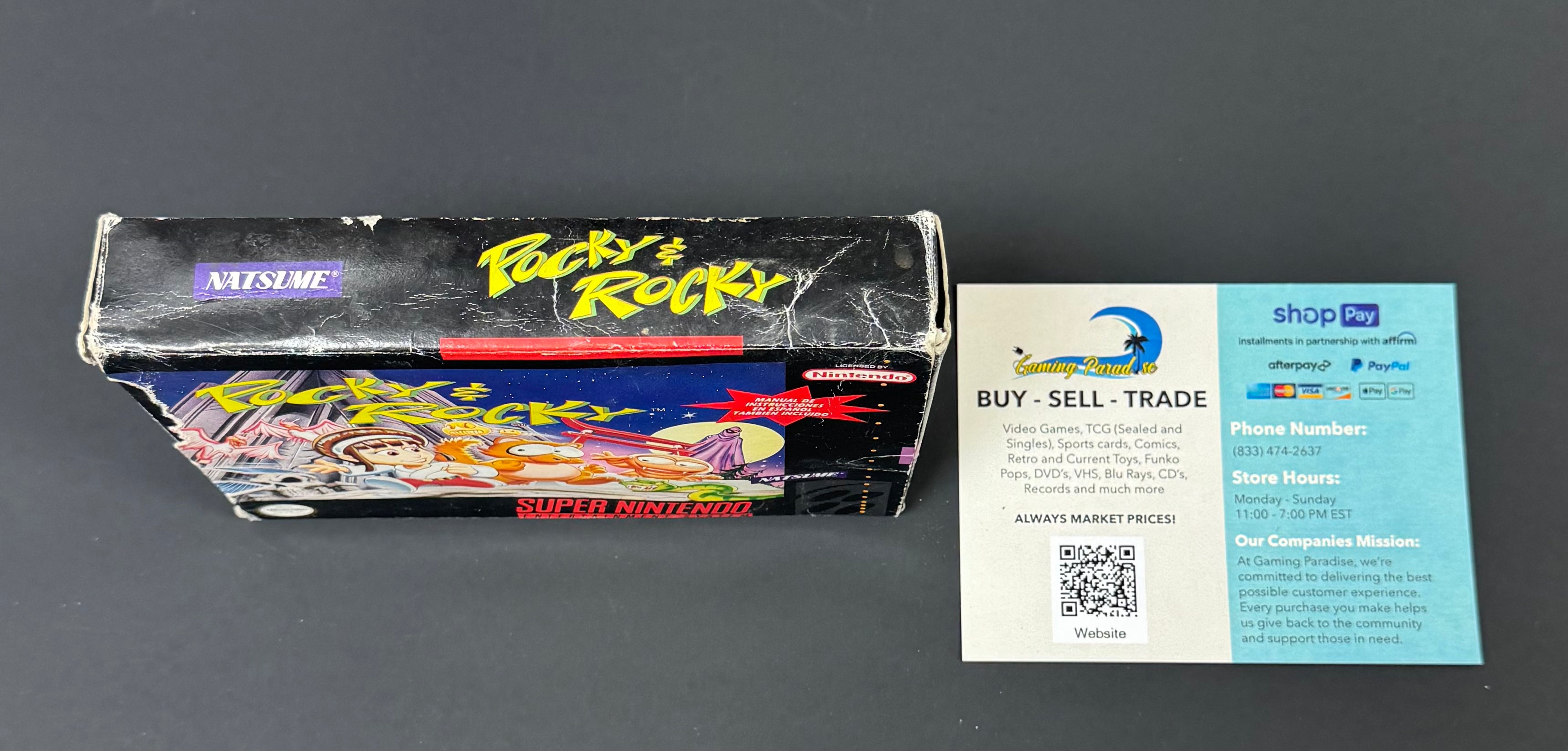 Pocky & Rocky Super Nintendo CL 01