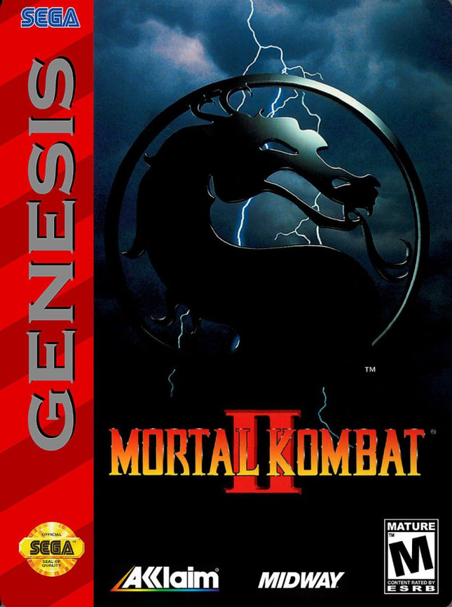 Mortal Kombat II - Box And Cart Only - Sega Genesis