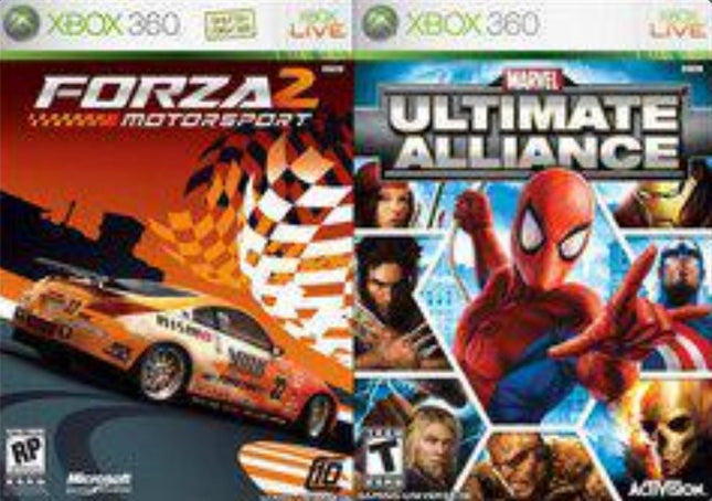 Marvel Ultimate Alliance & Forza 2 - Complete In Box - Xbox 360