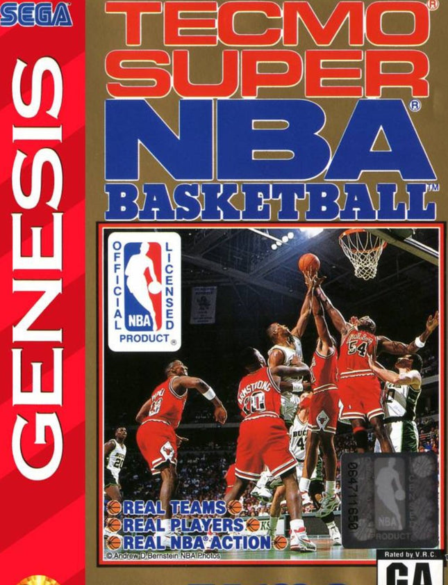 Tecmo Super NBA Basketball - Box And Cary Only  - Sega Genesis