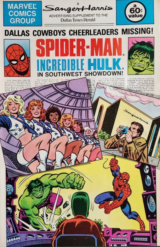 Amazing Spiderman 1 & The Dallas Cowboy Cheerleaders Southwest Showdown Vs Hulk (1982) - Comics