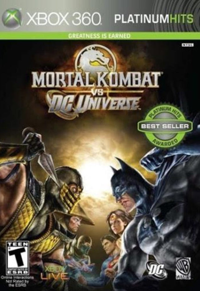 Mortal Kombat vs. DC Universe (Platnium Hits) - Complete In Box- Xbox 360