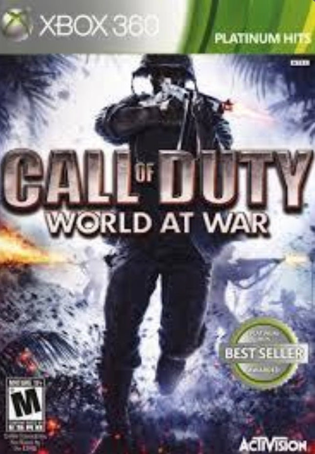Call Of Duty: World At War ( Platinum Hits ) - Complete In Box - Xbox 360