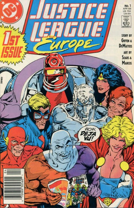 Justice League Europe #1 Newsstand Edition (1989) NM 9.4  - Comic