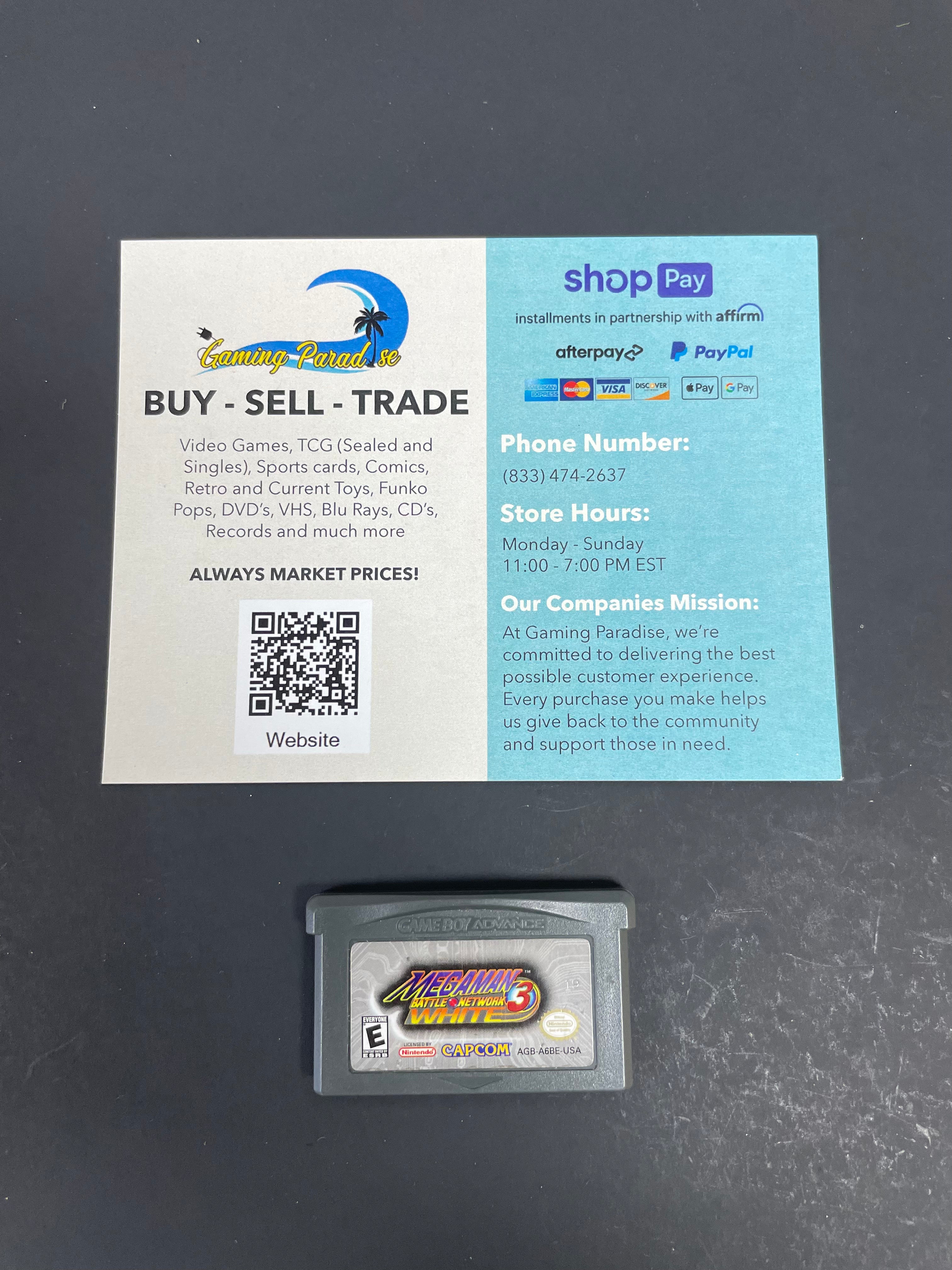 Mega Man Battle Network 3: White GameBoy Advance CL 01
