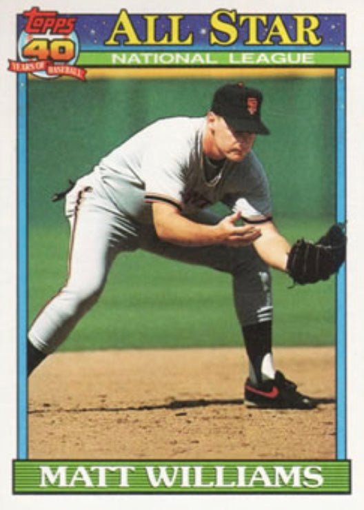 1991 Topps: Matt Williams #399 - San Francisco Giants - Baseball Singles