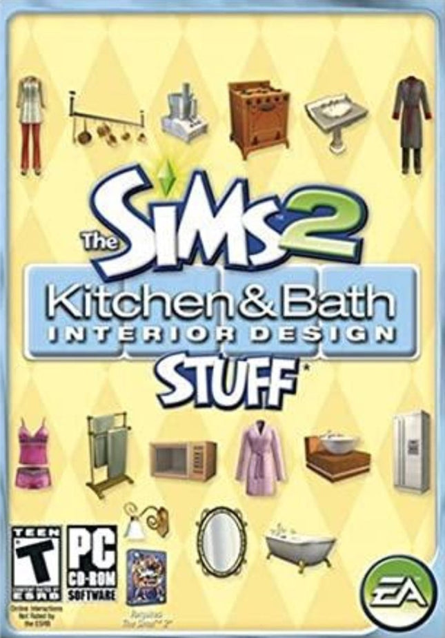The Sims 2: Kitchen & Bath Interior Design Stuff - Complete In Box - PC Game
