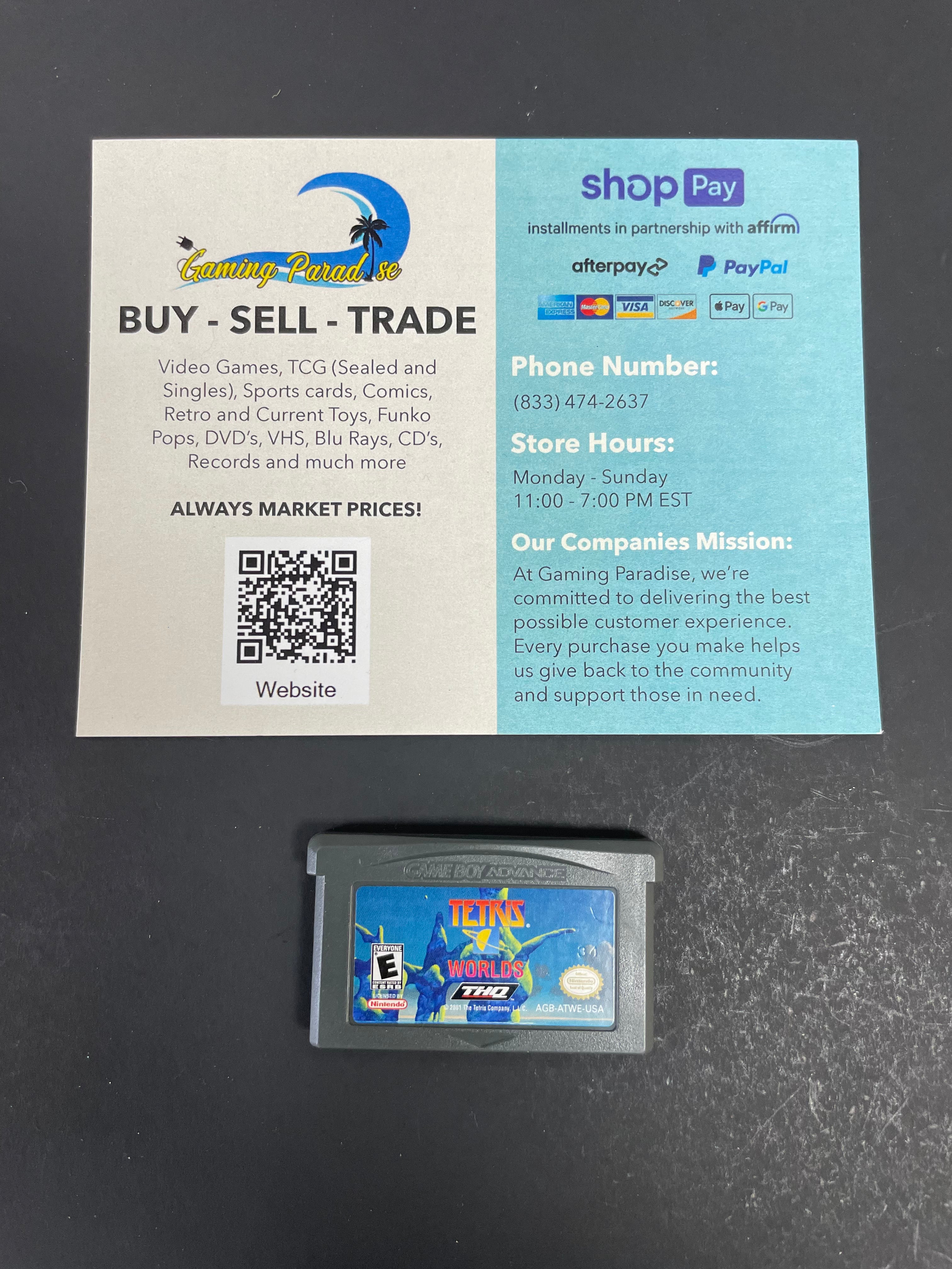 Tetris Worlds (First Edition) GameBoy Advance CL 02