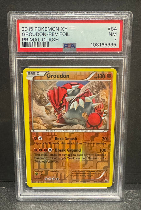 Groudon 84/160 (Reverse Foil) - XY Primal Clash - PSA Grade 7