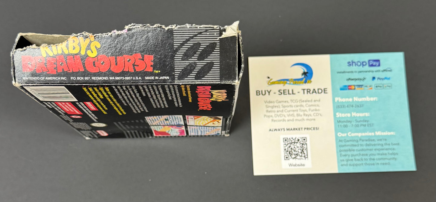 Kirby’s Dream Course Super Nintendo CL 01