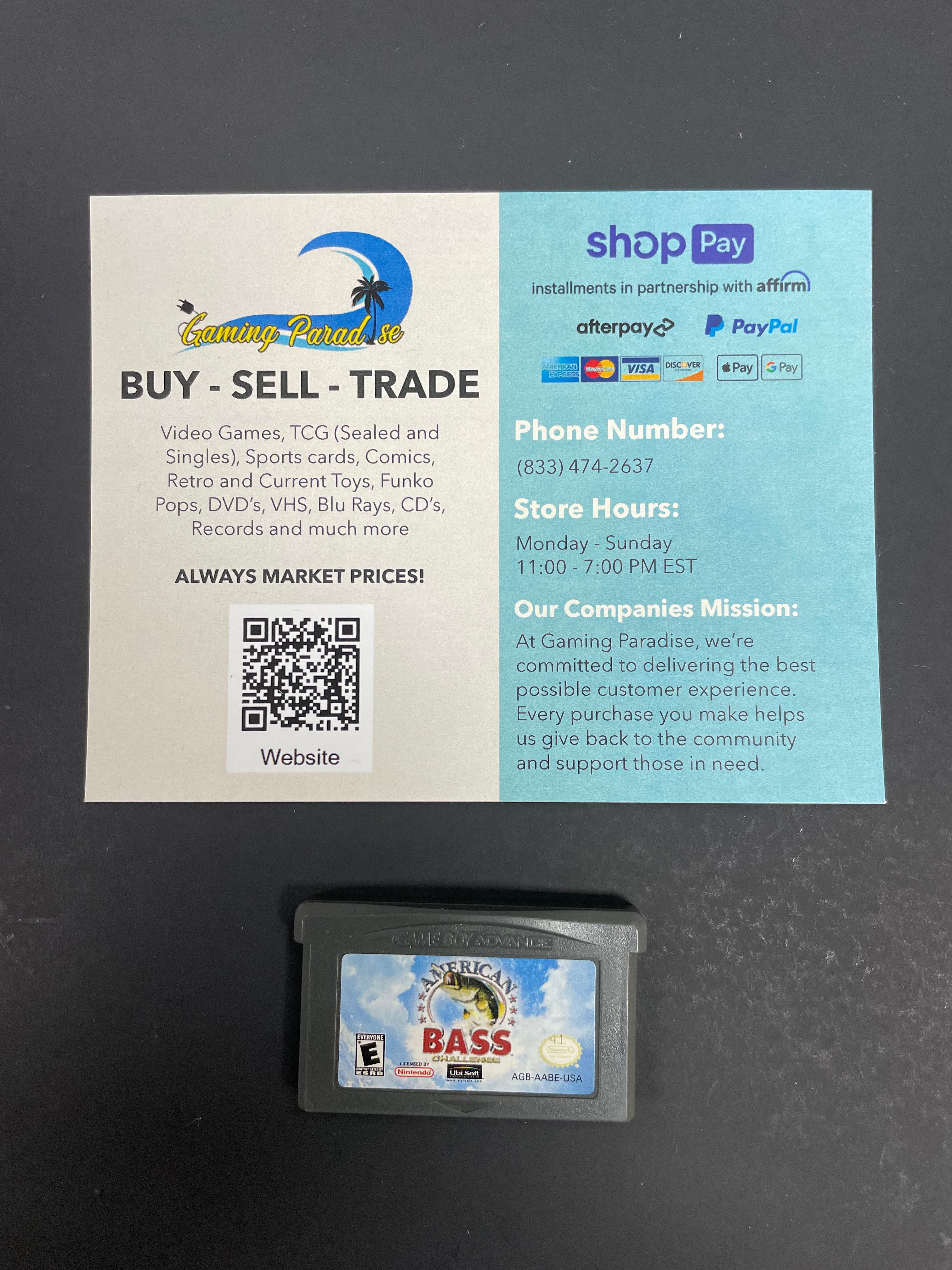 American Bass Challenge GameBoy Advance CL 01