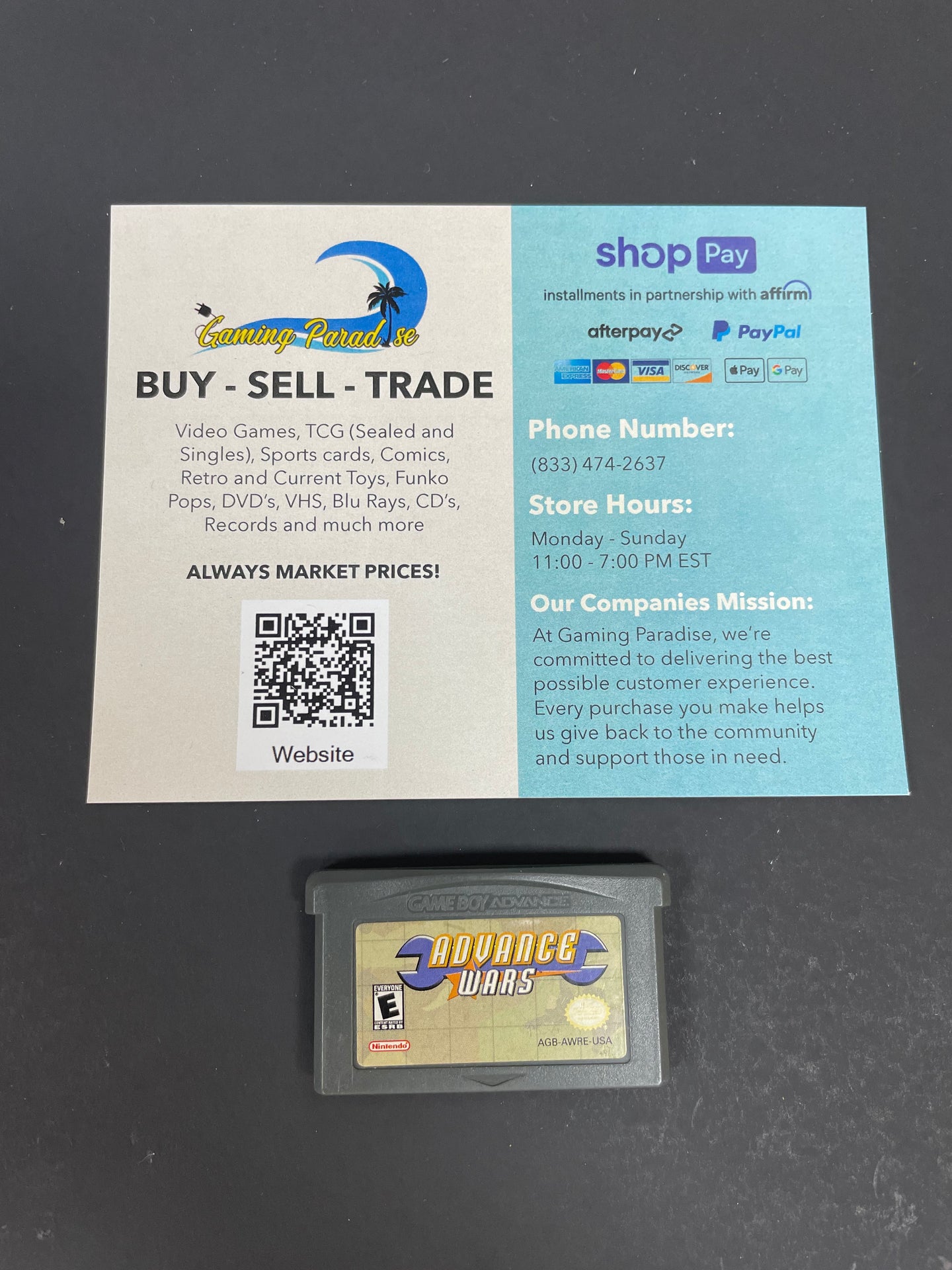 Advance Wars GameBoy Advance CL 01