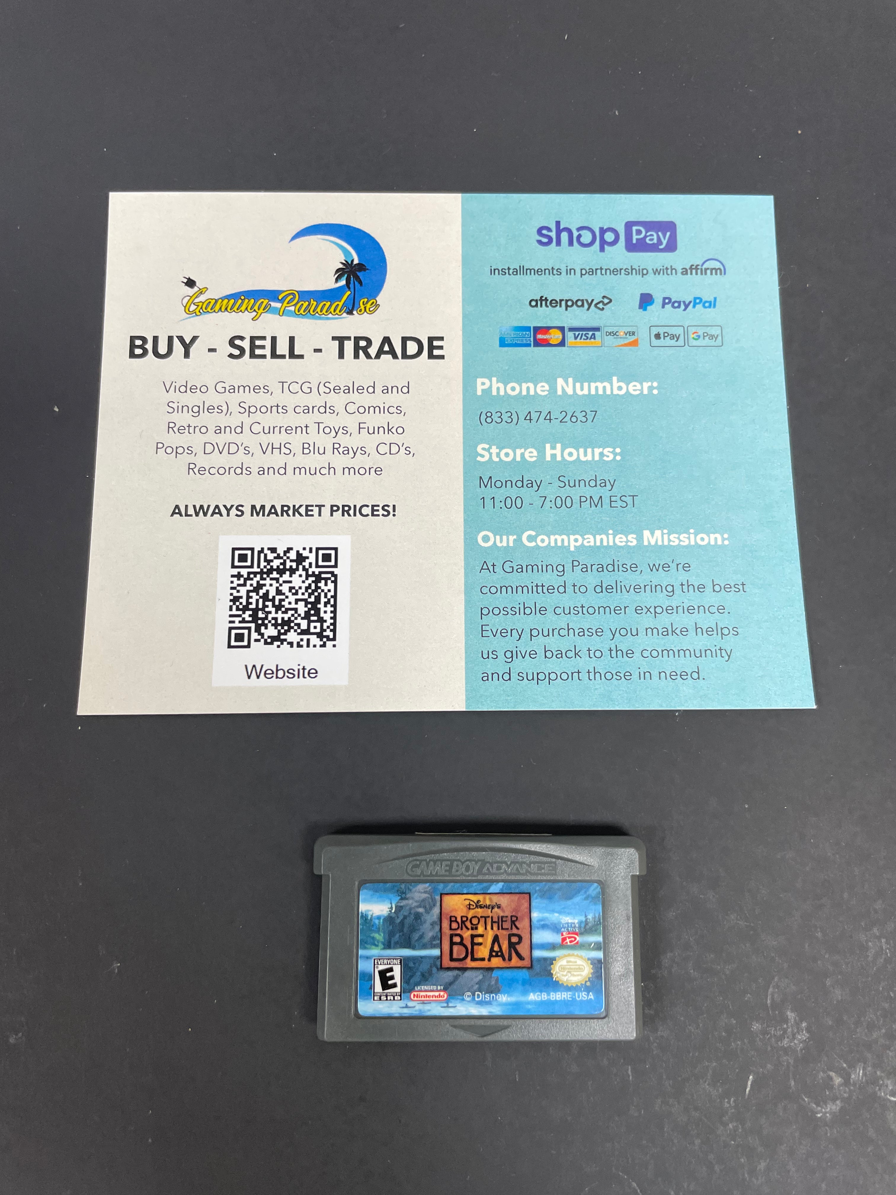 Brother Bear GameBoy Advance CL 01