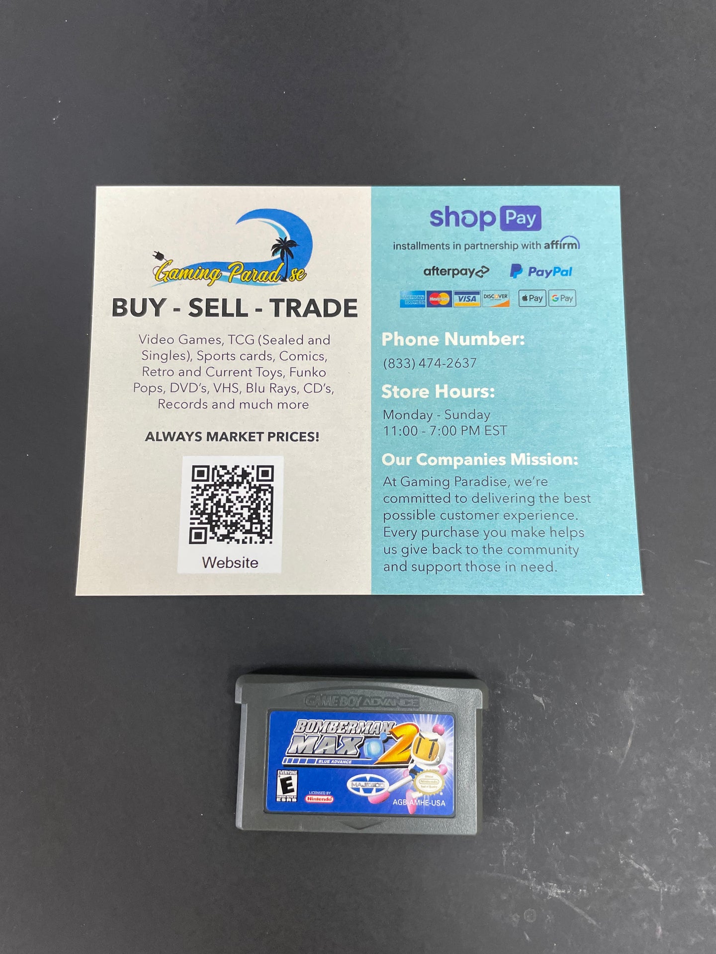 Bomberman Max 2 Blue GameBoy Advance CL 01