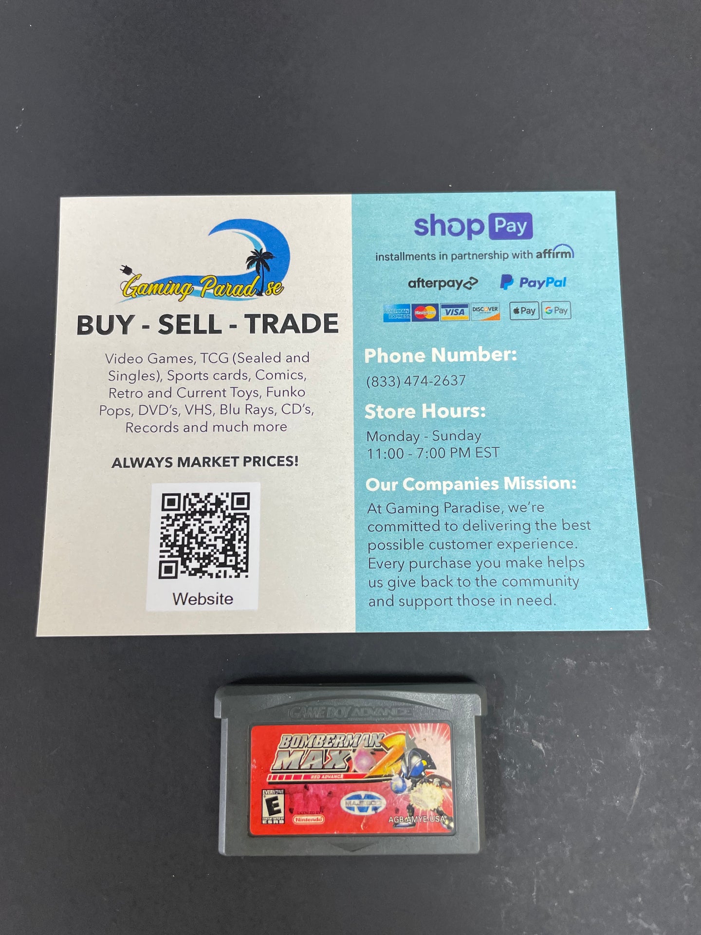 Bomberman Max 2 Red GameBoy Advance CL 01