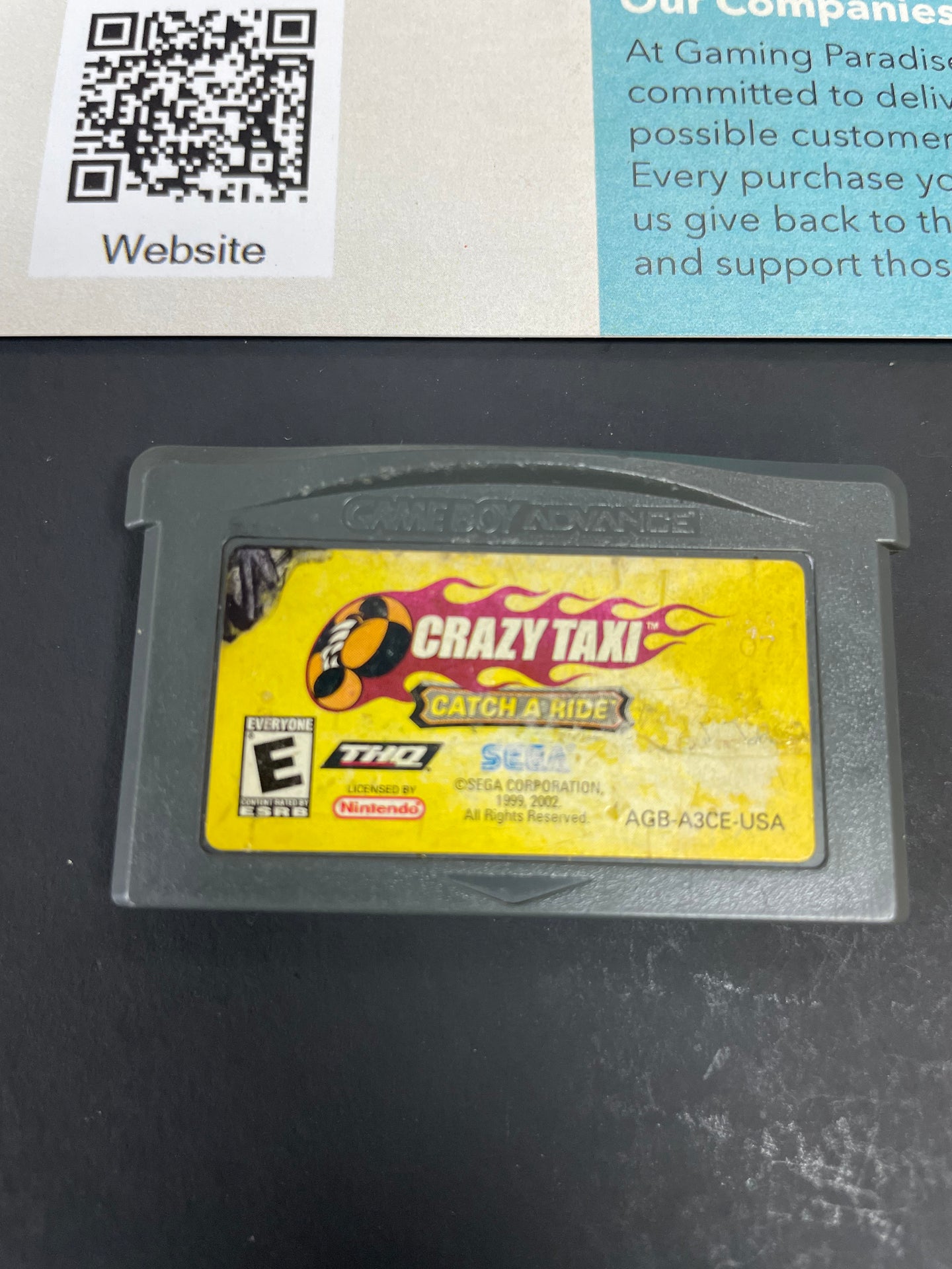 Crazy Taxi Catch a Ride GameBoy Advance CL 01