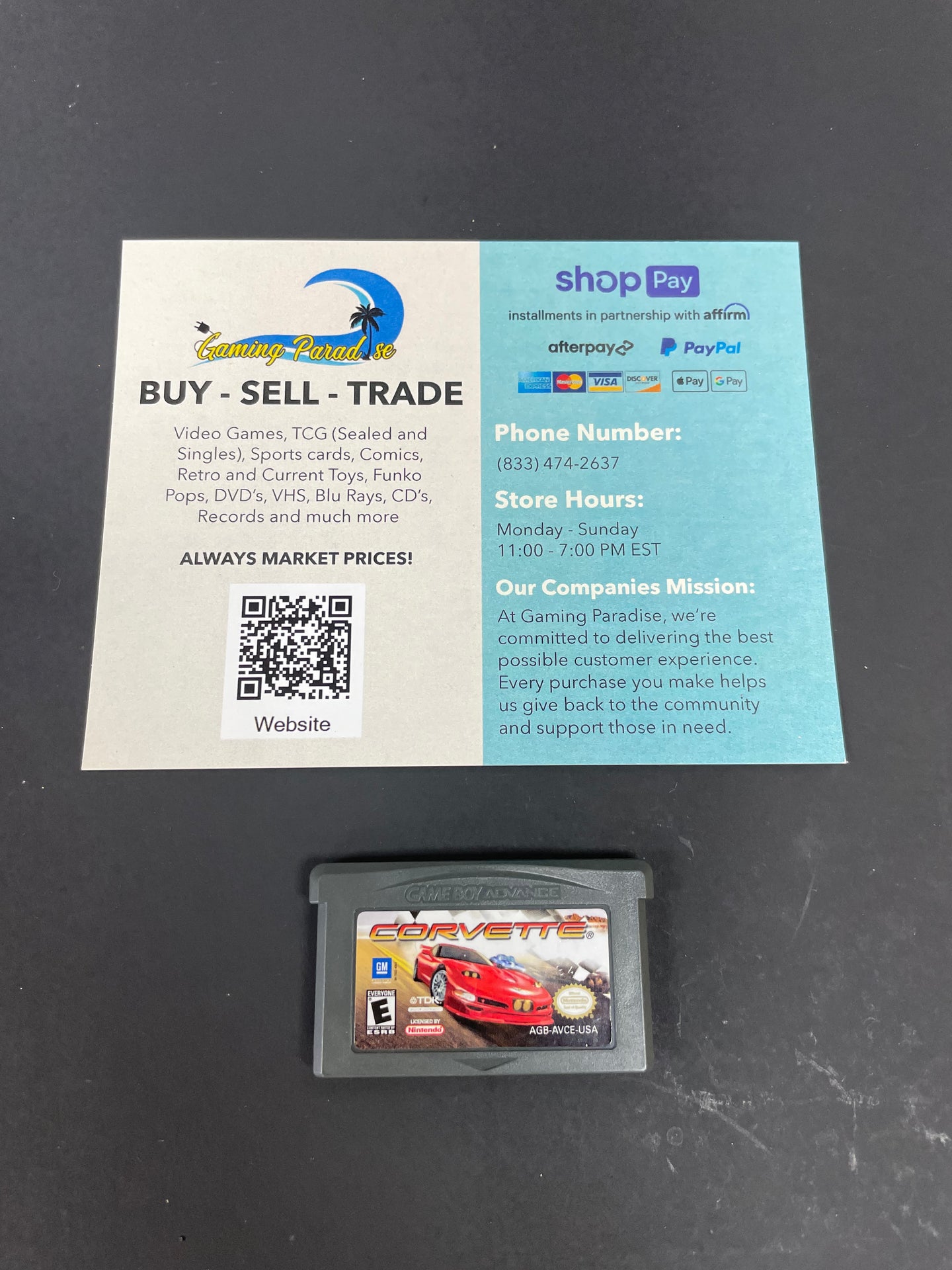 Corvette GameBoy Advance CL 01