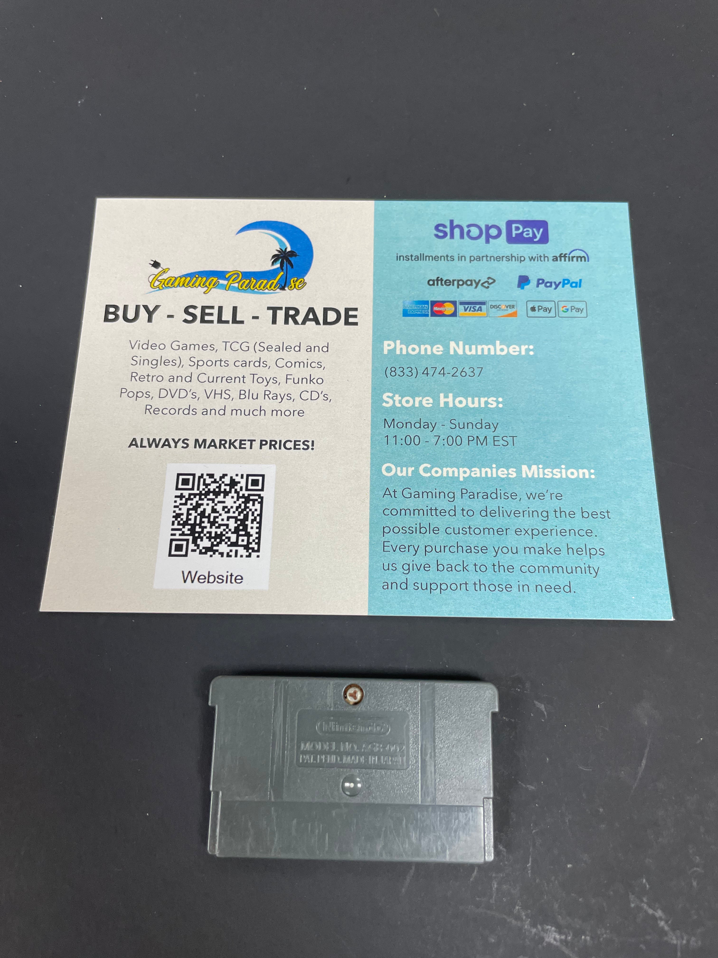 Cars GameBoy Advance CL 01