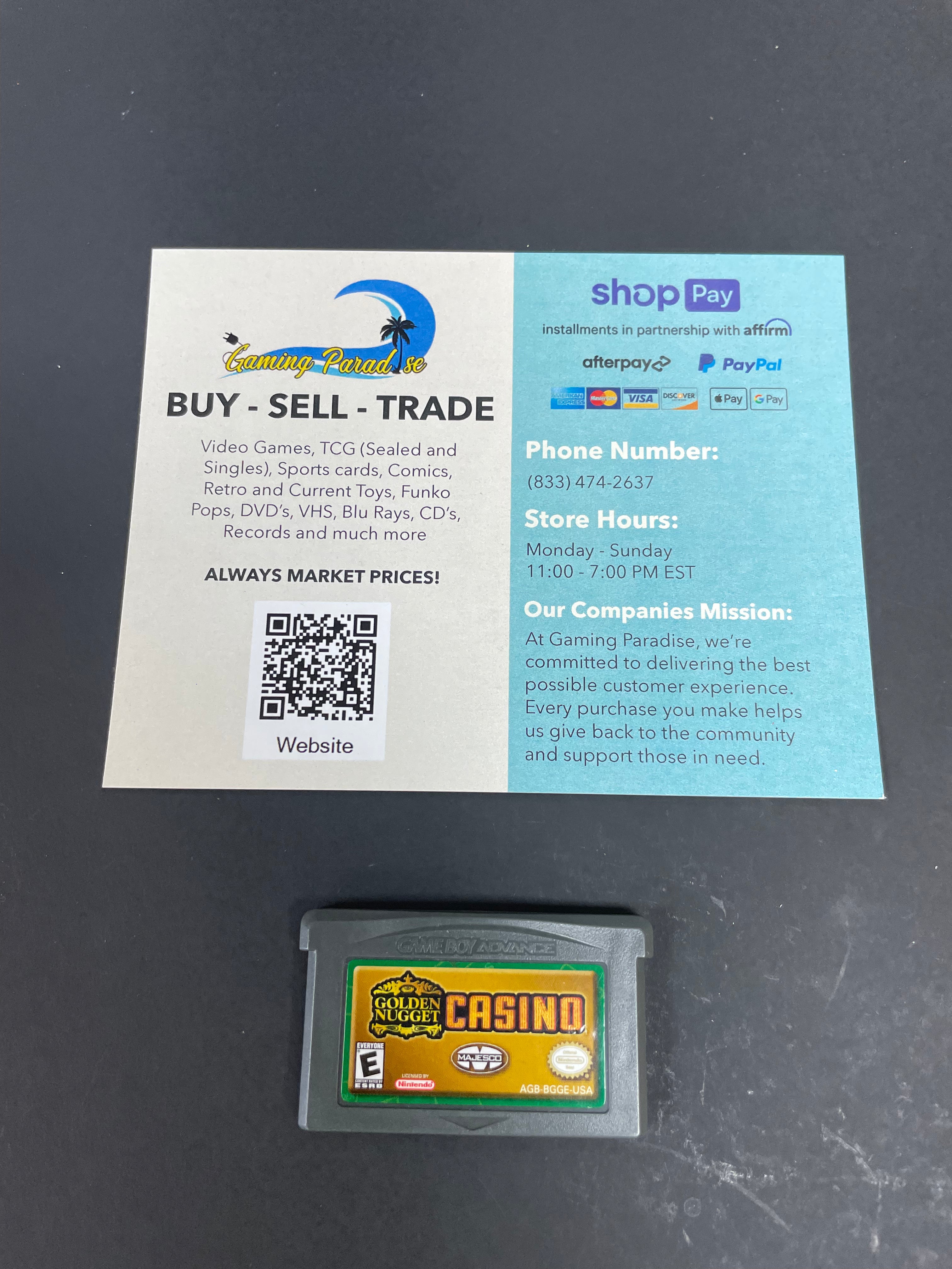 Golden Nugget Casino GameBoy Advance CL 01